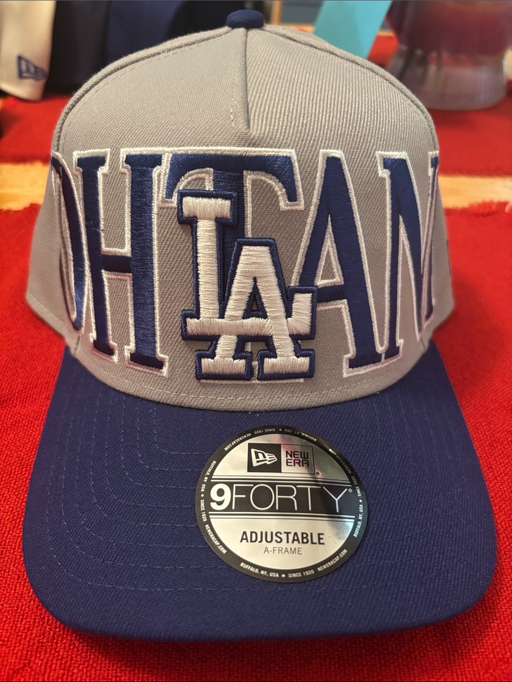 New Era Los Angeles Grey and Navy Embroidered 9FORTY Cap